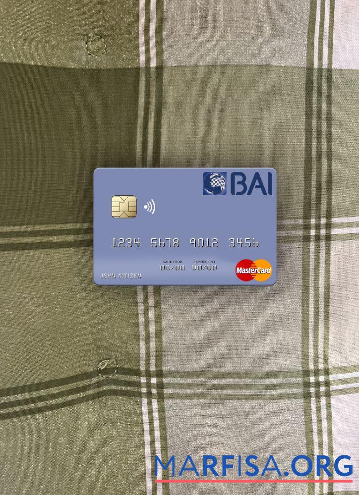 Blank Portugal Banco BAI Europa mastercard photolook front example